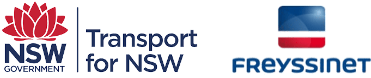 Logo for Transport for NSW, Freyssinet Australia