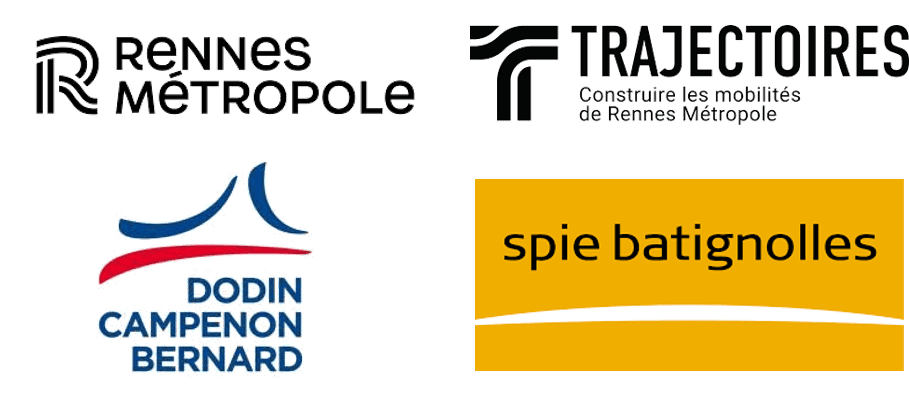 Logo for Rennes Métropole, Trajectoires, Dodin Campenon Bernard, Spie Batignolles